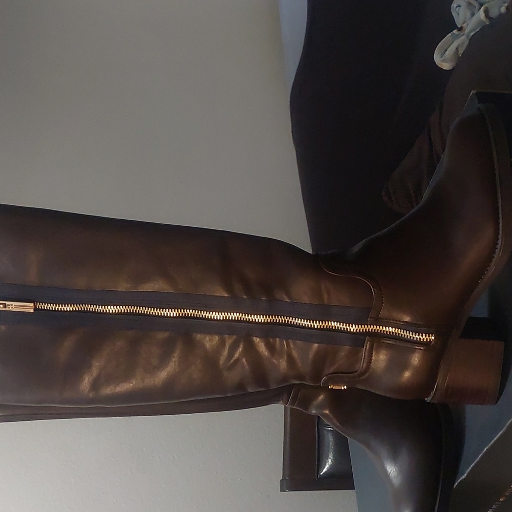 Tommy Hilfiger Boots, Dark Brown size 6.5 mid thigh